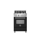 Bertazzoni MAS64L1ENEC Matt Black, Master 60cm Range Cooker Single Oven Dual Fuel Matt Black