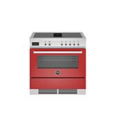 Bertazzoni PROCH94I1EROT Red, Professional 90cm Range Cooker Single Aspirational Induction Gloss Red