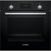 Bosch HHF113BA0B 59.4cm Built In Electric Single Oven With 3D Hot Air - Black