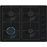 Bosch PBP6B6K60 60cm Black Gas Hob with 4 Burners