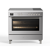 Fratelli 700140 Stainless Steel, 900mm Single Maxi Oven Range Cooker with Induction Top in Stainless