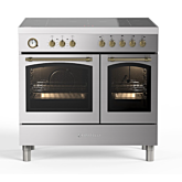 Fratelli 700220 Stainless Steel, 900mm Twin Oven (60/30) Range Cooker with Induction Top in Stainles