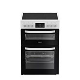 Hotpoint HDE6VDW 60cm Double Electric Ceramic Cooker