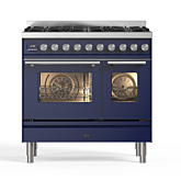 ILVE PD096WE3/MB Midnight Blue, Roma 90cmTwin 60 / 30 6 Gas Burners Midnight Blue