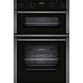 Neff U1ACE2HG0B 59.4cm Built In Electric Double Oven - Black with Graphite Trim
