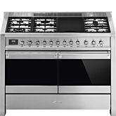 Smeg A4-81 Stainless Steel, 120cm Opera Dual Fuel Range Cooker Stainless Steel