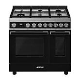 Smeg CPF92IMBL black, 90cm Portofino Electric Range Cooker