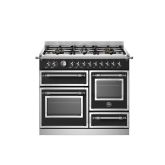 Bertazzoni HER106L3ENET Matt Black, Heritage 100cm Range Cooker XG Oven Dual Fuel Matt Black