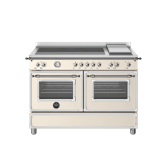 Bertazzoni HER125I2EAVT Avorio, Heritage 120cm Range Cooker Twin Oven with Griddle Induction Ivory