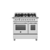Bertazzoni HER95I2EXT Stainless Steel, Heritage 90cm Range Cooker Twin Oven Induction Stainless Stee