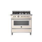 Bertazzoni HER96L1EAVT Avorio, Heritage 90cm Range Cooker Single Oven Dual Fuel Ivory