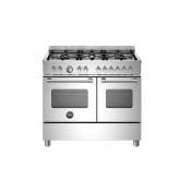 Bertazzoni MAS106L2EXC Stainless Steel, Master 100cm Range Cooker Twin Oven Dual Fuel Stainless Stee