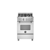 Bertazzoni MAS64L1EXC Stainless Steel, Master 60cm Range Cooker Single Oven Dual Fuel Stainless Stee