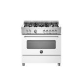 Bertazzoni MAS95C1EBIC Matt White, Master 90cm Range Cooker Single Oven Dual Fuel Matt White