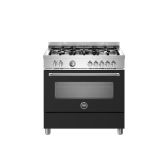 Bertazzoni MAS95C1ENEC Matt Black, Master 90cm Range Cooker Single Oven Dual Fuel Matt Black