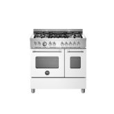 Bertazzoni MAS95C2EBIC Matt White, Master 90cm Range Cooker Twin Oven Dual Fuel Matt White