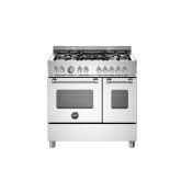 Bertazzoni MAS95C2EXC Stainless Steel, Master 90cm Range Cooker Twin Oven Dual Fuel Stainless Steel