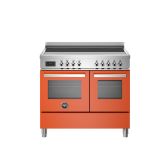 Bertazzoni PRO105I2EART Orange, Professional 100cm Range Cooker Twin Oven Induction Gloss Orange