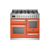 Bertazzoni PRO106L3EART Orange, Professional 100cm Range Cooker XG Oven Dual Fuel Orange