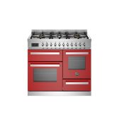 Bertazzoni PRO106L3EROT Red, Professional 100cm Range Cooker XG Oven Dual Fuel Red