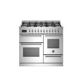 Bertazzoni PRO106L3EXT Stainless Steel, Professional 100cm Range Cooker XG Oven Dual Fuel Stainless 