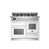 Bertazzoni PRO116L3EBIT White, Professional 110cm Range Cooker XG Oven Dual Fuel Gloss White