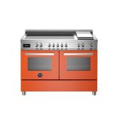 Bertazzoni PRO125I2EART Orange, Professional 120cm Range Cooker Twin Oven Induction Gloss Orange