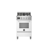 Bertazzoni PRO64L1EBIT White, Professional 60cm Range Cooker Single Oven Dual Fuel Gloss White