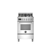 Bertazzoni PRO64L1EXT Stainless Steel, Professional 60cm Range Cooker Single Oven Dual Fuel Stainles