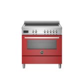 Bertazzoni PRO95I1EROT Red, Professional 90cm Range Cooker Single Oven Induction Gloss Red