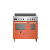 Bertazzoni PRO95I2EART Orange, Professional 90cm Range Cooker Twin Oven Induction Gloss Orange