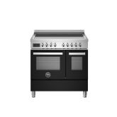 Bertazzoni PRO95I2ENET Black, Professional 90cm Range Cooker Twin Oven Induction Gloss Black