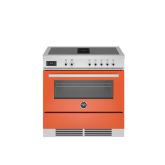 Bertazzoni PROCH94I1EART Orange, Professional 90cm Range Cooker Single Aspirational Induction Gloss 