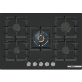 Bosch PPQ7A6I40 75cm Black Gas Hob with 5 Burners
