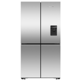 Fisher And Paykel RF605QNUVX1 , Fridge Freezer Quad Door 905mm, Recessed Handle, Stainless Steel - I