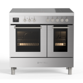 Fratelli 700120 Stainless Steel, 900mm Twin Oven (60/30) Range Cooker with Induction Top in Stainles