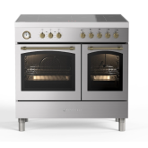 Fratelli 700220 Stainless Steel, 900mm Twin Oven (60/30) Range Cooker with Induction Top in Stainles
