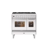 ILVE PD096WE3/SS Stainles Steel, Roma 90Cm Twin Ovens With 6 Burner Gas Hob