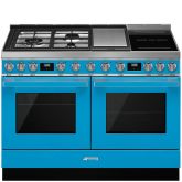 Smeg CPF120IGMPT Turquoise, 120cm Portofino Dual Fuel Range Cooker Turquoise