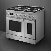 Smeg CPF92GMX Stainless Steel, 90cm Portofino Dual Fuel Range Cooker