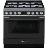 Smeg CPF9GPAN Antricite, 90cm Portofino Dual Fuel Range Cooker Anthracite