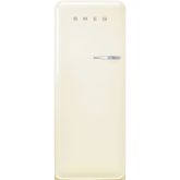 Smeg FAB28LCR5UK cream, 60Cm 50S Style Left Hand Hinged Fridge With Icebox Cream