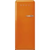 Smeg FAB28LOR5 Orange, 60cm 50s Style Left Hand Hinge Fridge with Icebox Orange
