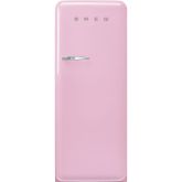 Smeg FAB28RPK5 pink, 60cm 50s Style Right Hand Hinge Fridge with Icebox Pink