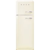 Smeg FAB30LCR5UK Cream, 60cm 50s Style Left Hand Hinge Freezer over Fridge