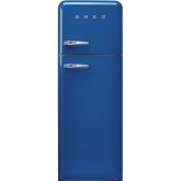 Smeg FAB30RBE5 Blue, 60cm 50s Style Right Hand Hinge Freezer over Fridge