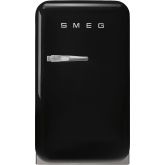 Smeg FAB5RBL5 black, 40cm Small 50s Style Right Hand Hinged Minibar Black