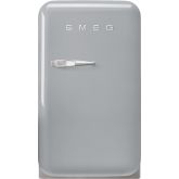 Smeg FAB5RSV5 Silver, 40cm Silver Small 50s Style Right Hand Hinged Minibar