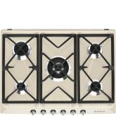 Smeg SR975PGH Victoria Integrated 70cm Gas Hob, Cream