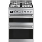 Smeg SY62MX9 Stainless Steel, SY6MX9 60cm Symphony Dual Fuel Cooker